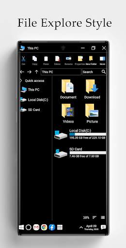 Computer Launcher (Dark theme) screenshot 2