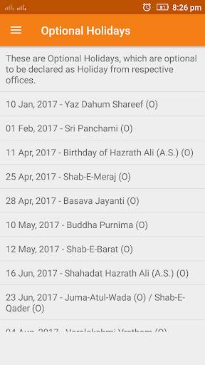 Telangana Holidays Calendar 2021 screenshot 4