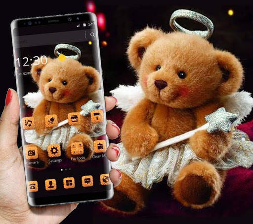 Cute Angel Teddy Bear Theme screenshot 1