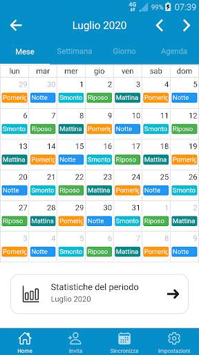 Calendario turni di lavoro screenshot 4