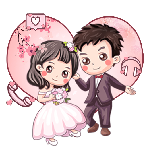 Cartoon Couple Love Wedding Theme💑 icon