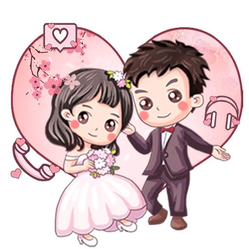 Cartoon Couple Love Wedding Theme💑 1.1.4