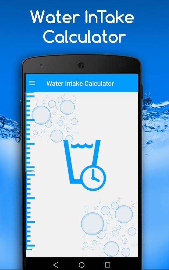 Water intake calculator screenshot 1