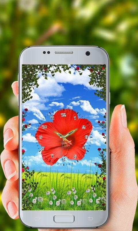 Flower Clock Live Wallpaper screenshot 5