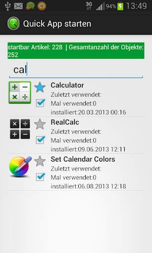 Quick App starten screenshot 2