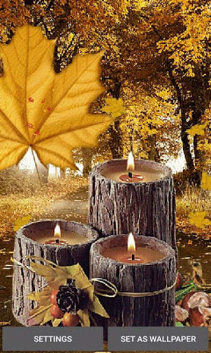 Wood Candles Live Wallpaper скриншот 1