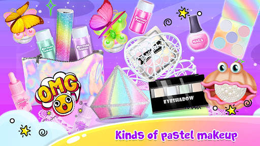 Pastel Makeup Slime - Rainbow Slime Simulator screenshot 2