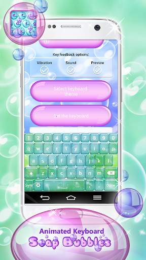 Animated Keyboard Soap Bubbles screenshot 5