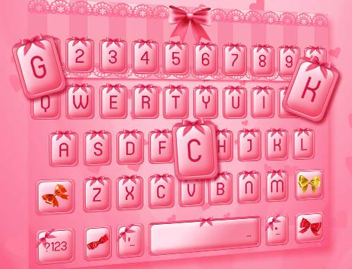 Pink Bow Keyboard Skin screenshot 5