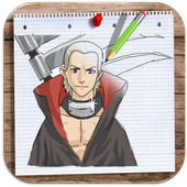 How to Draw and Colour Naruto icon
