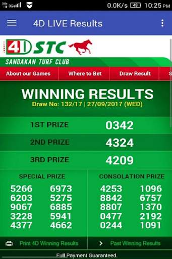 Live Draw 4D Results Reference screenshot 3