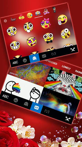 Red Rose Floral Keyboard Theme screenshot 4