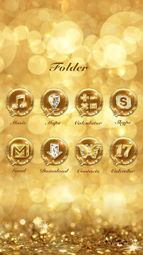 (FREE) Golden Butterfly GO Launcher Theme screenshot 3