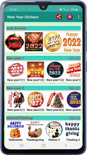 Selamat Tahun Baru 2022 Pelekat Untuk WAStickerApp screenshot 1