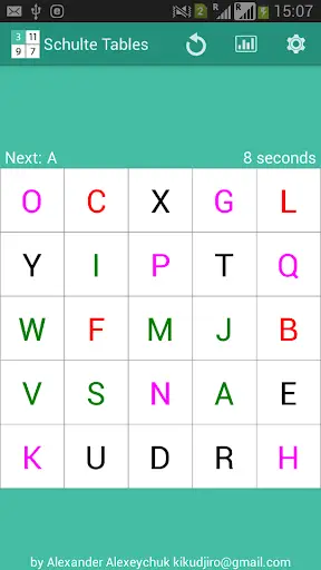 Schulte Tables screenshot 2