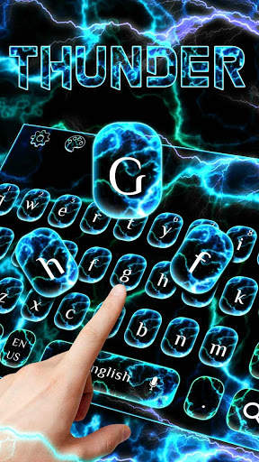 Neon Thunder Dark Keyboard screenshot 2