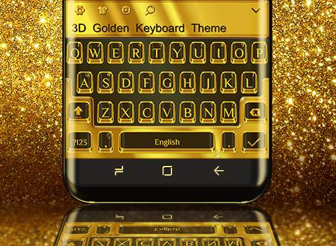 3D Golden Keyboard Theme स्क्रीनशॉट 4