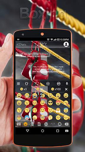 Fist Fight Emoji Keyboard Skin screenshot 2