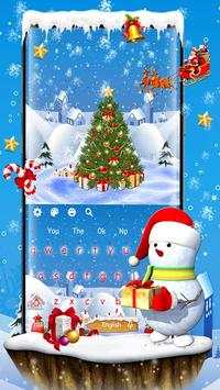 3D Christmas Snowman Keyboard Theme screenshot 1
