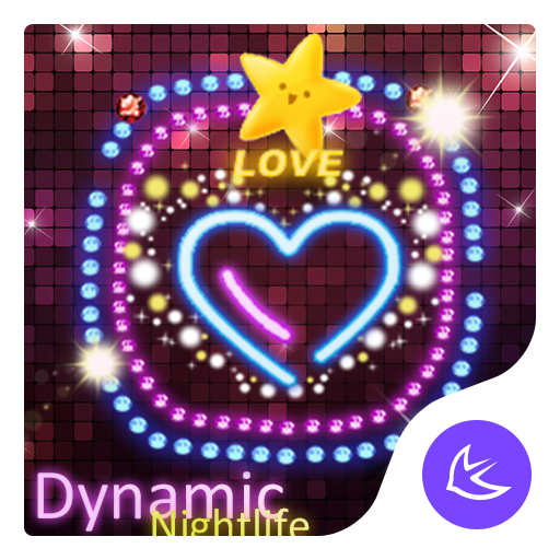 Colorful nightlife -APUS Launcher theme icon