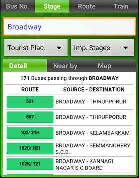 MTC Bus Route Lite screenshot 7