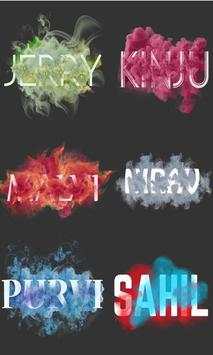 Smoke Effect Name Art - Name Maker 1 تصوير الشاشة