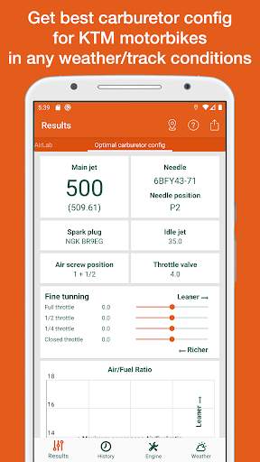 Jetting for KTM Moto MX, Enduro, Freeride Bikes screenshot 1