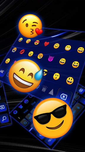 Cool Black Blue Keyboard Theme screenshot 3
