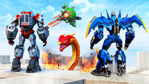 Robot Transform Car Games 3D screenshot 4