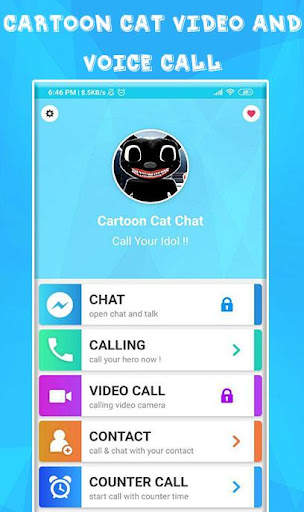 Cartoon Cat Game Fake Call & Video screenshot 1