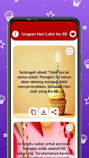 Kad & Mesej Hari Jadi screenshot 7
