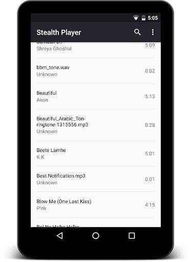 Stealth Audio Player - play audio through earpiece screenshot 7