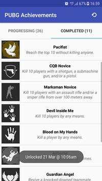 PUBG Achievements स्क्रीनशॉट 4