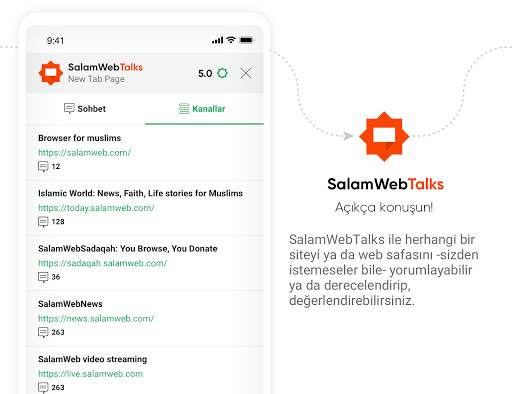 SalamWeb Tarayıcı: Müslümanlar için İnternet Uyg. screenshot 6