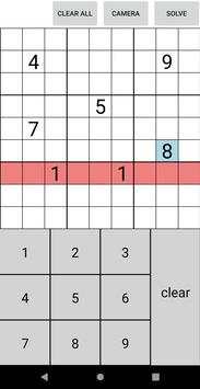 Sudoku-Löser Lösen Sie Sudoku von Bild oder Kamera screenshot 3