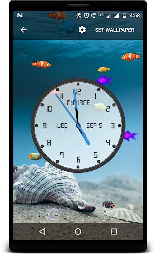 Aquarium Clock Live Wallpaper screenshot 1