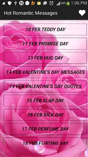 Hot Romantic Messages screenshot 1