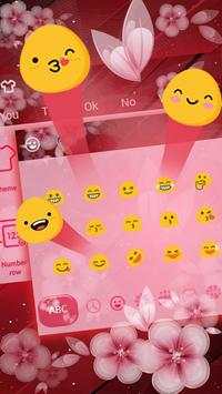 Red Cherry Flower Keyboard screenshot 3