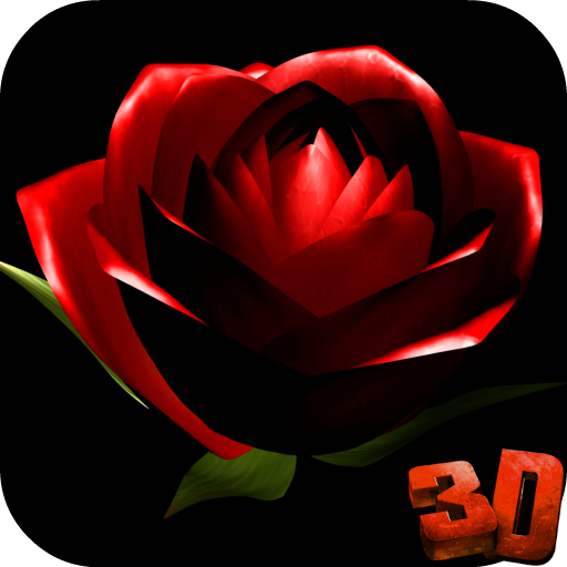Red Rose 3D Video Theme icon