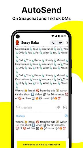 AutoSnap: Auto Paste Keyboard for Texts & Emojis screenshot 2
