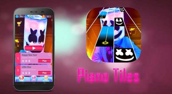 Marshmello piano tiles game screenshot 2