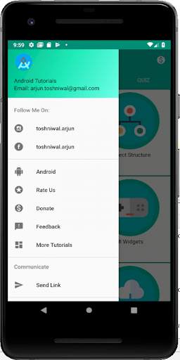 Tutorial for Android : Quiz an 1 تصوير الشاشة