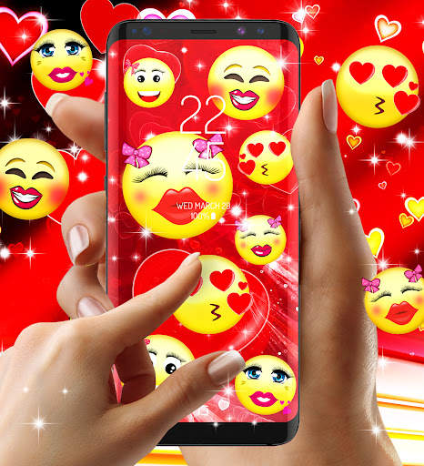 Emoji love live wallpaper screenshot 3
