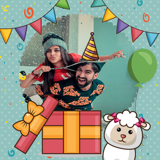 Birthday photo maker &amp; editor icon