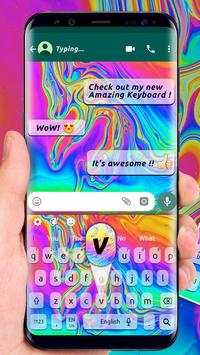 Liquid Rainbow Keyboard Theme screenshot 1