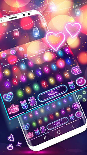 Sparkle Neon Lights  keyboard Theme screenshot 2