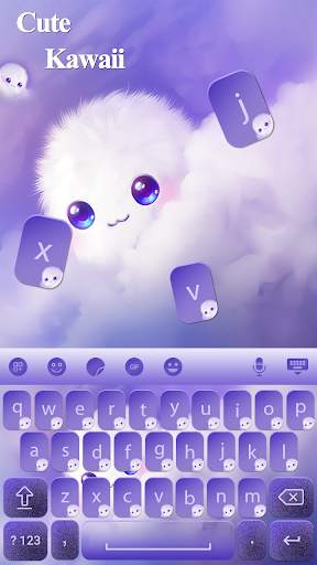 Cute Kawaii Keyboard Theme 4 تصوير الشاشة