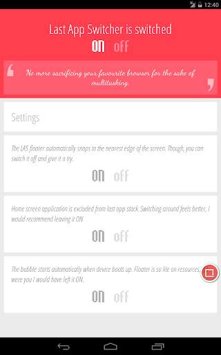 LAS: Last App Switcher 2 تصوير الشاشة