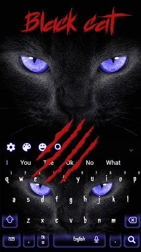 Black Panther Evil Cat Keyboard Theme screenshot 2