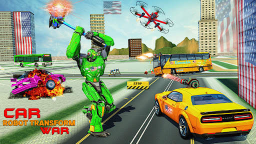US Drone Bus Robot Transform screenshot 2